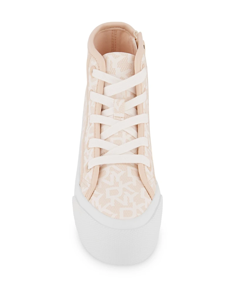 Dkny Little and Big Girls Katie Tall Platform High Top Sneaker