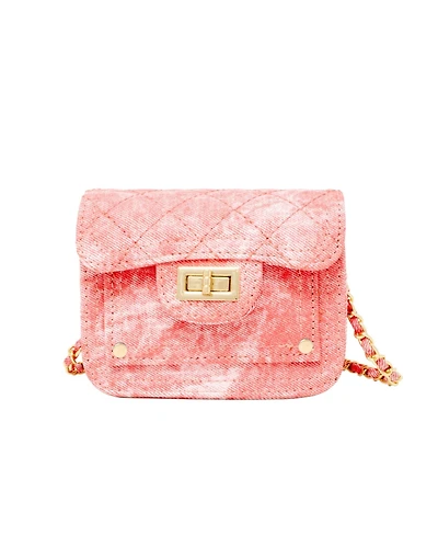 Tiny Treats + Zomi Gems Girls Tie Dye Quilted Denim Handbag, Pink