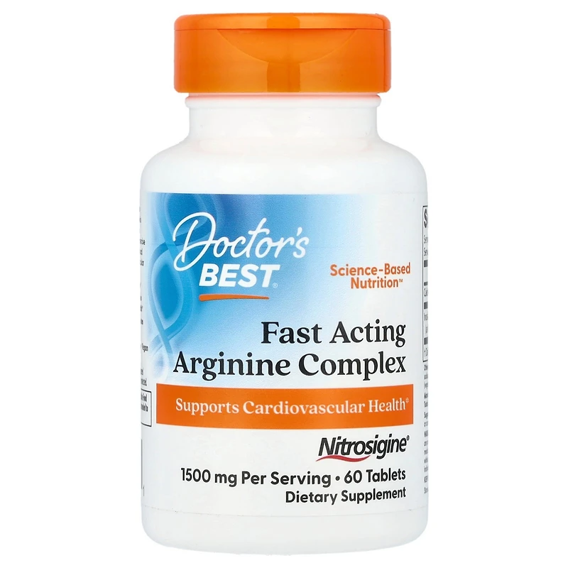 Doctor's Best Fast Acting Arginine Complex 1 500 mg - 60 Tablets (750 mg Per Tablet)