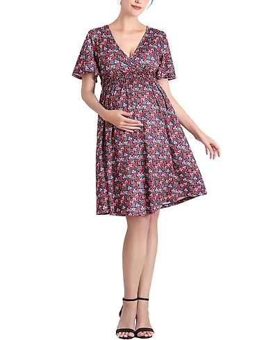 kimi + kai Maternity Evin V-Neck Nursing Dress