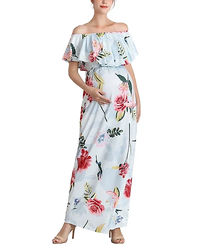 kimi + kai Maternity Deya Nursing Maxi Dress