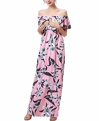kimi + kai Maternity Floral Print Nursing Maxi Dress