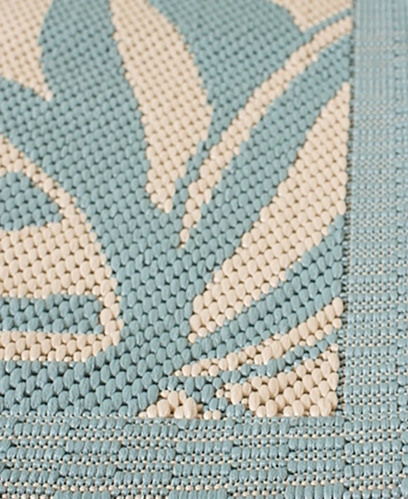 Safavieh Courtyard CY6109 Cream and Aqua 5'3" x 7'7" Outdoor Area Rug