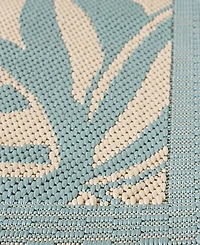 Safavieh Courtyard CY6109 Cream and Aqua 5'3" x 7'7" Outdoor Area Rug