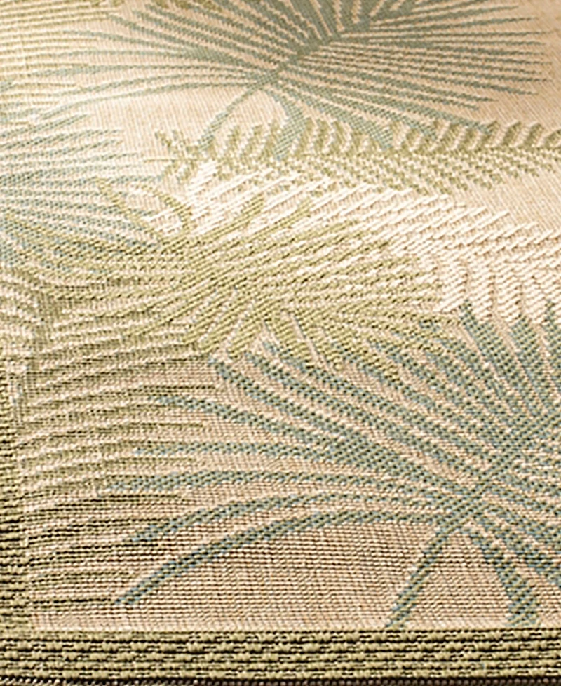 Safavieh Courtyard CY7945 Cream and Green 5'3" x 7'7" Sisal Weave Outdoor Area Rug