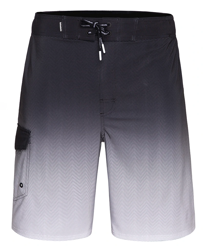 Rokka&Rolla Men's 9" No Liner Board Shorts Elastic Waist Quick Dry Swim Trunks