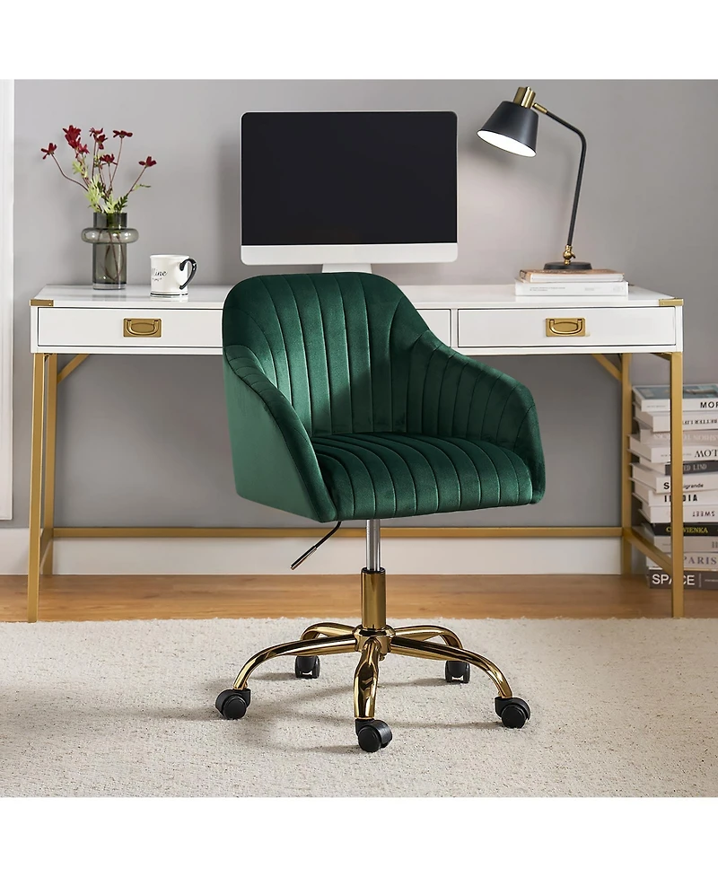 Velvet Home Office Desk Chair Height Adjustable
