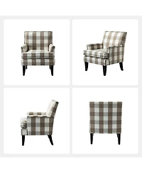 Herrera Classic Upholstered Armchair with Nail Head Trim