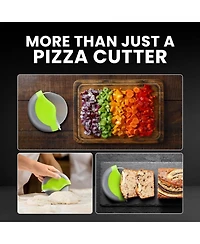 Razor Sharp Stainless Steel Pizza Wheel Cutter With Protective Blade Guard