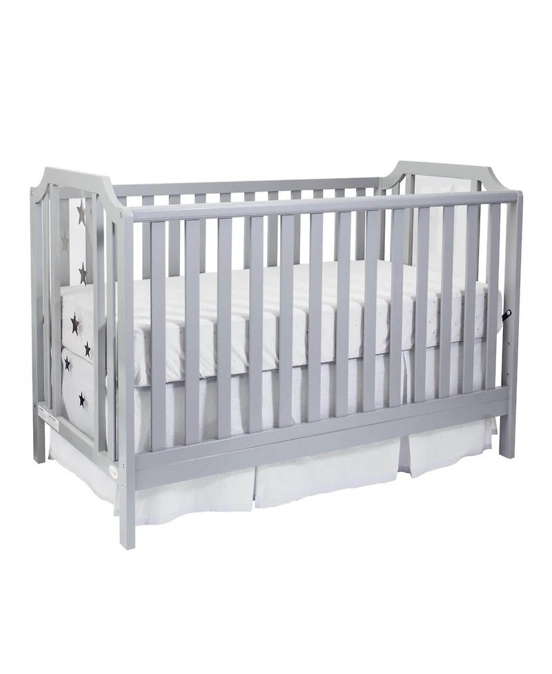 Suite Bebe Celeste 3-in-1 Convertible Acrylic Island Crib Light Gray
