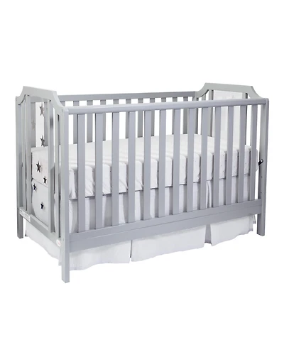 Suite Bebe Celeste 3-in-1 Convertible Acrylic Island Crib Light Gray