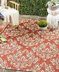 Safavieh Courtyard CY6930 Red and Creme 8' x 11' Outdoor Area Rug