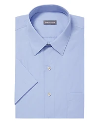 Van Heusen Poplin Solid Short-Sleeve Dress Shirt