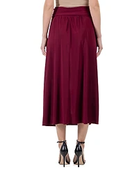 24seven Comfort Apparel Foldover Maxi Pocket Skirt