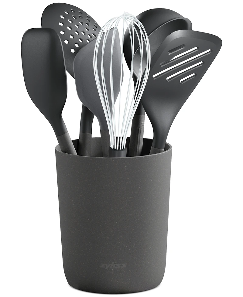 Zyliss Silicone & Nylon 7-Pc. Utensil & Storage Crock Set