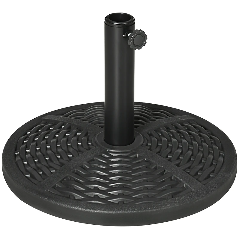 Outsunny 21 lbs. Market Umbrella Base Holder 18" Round Parasol Sd,