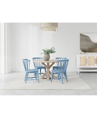 Catriona 5pc Dining Set (Round Table & 4 Wood Side Chairs)