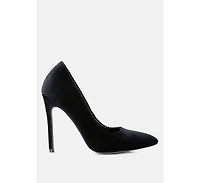 Janessa Velvet Stiletto Heel Pumps Women