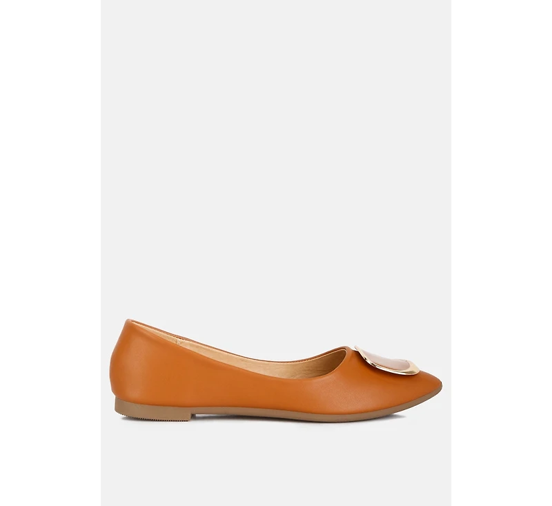 Karder brooch detail ballet flats