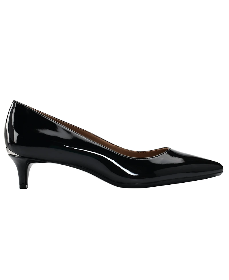 Calvin Klein Women's Gabrianna Pointed Toe Kitten Heel Pumps