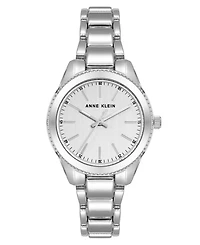 Anne Klein Women's Quartz Silver-Tone Alloy Link Bracelet Watch, 30mm