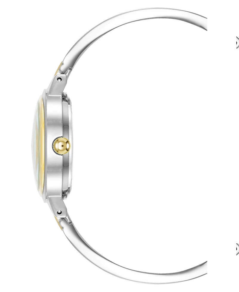 Anne Klein Women's Quartz Two-Tone Alloy Open Bangle Watch, 29mm