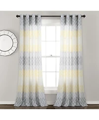 Lush Decor Medallion Ombre Window Curtain Panels