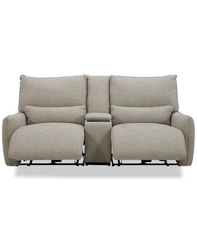 Olper 3-Pc. Fabric Zero Wall Sofa with 2 Power Recliners and 1 Console, Created for Macy's