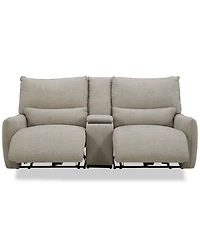 Olper 3-Pc. Fabric Zero Wall Sofa with 2 Power Recliners and 1 Console, Created for Macy's