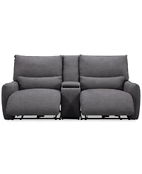 Olper 3-Pc. Fabric Zero Wall Sofa with 2 Power Recliners and 1 Console, Created for Macy's