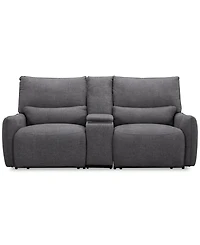Olper 3-Pc. Fabric Zero Wall Sofa with 2 Power Recliners and 1 Console, Created for Macy's