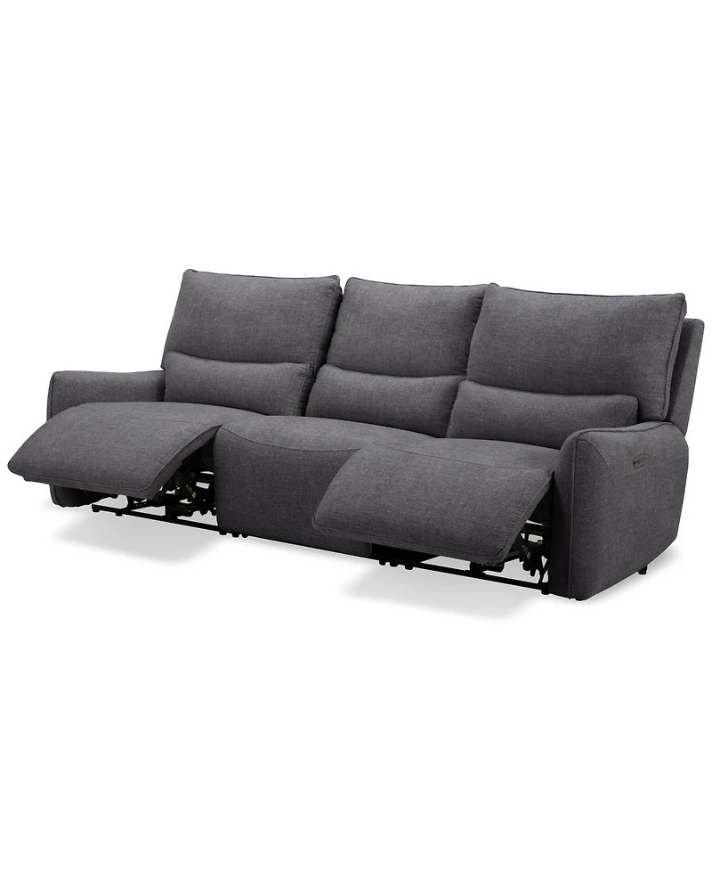 Olper 3-Pc. Fabric Zero Wall Sofa with 2 Power Recliners Chairs, Created for Macy's