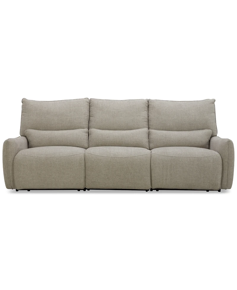 Olper 3-Pc. Fabric Zero Wall Sectional Power Motion Sofa, Created for Macy's