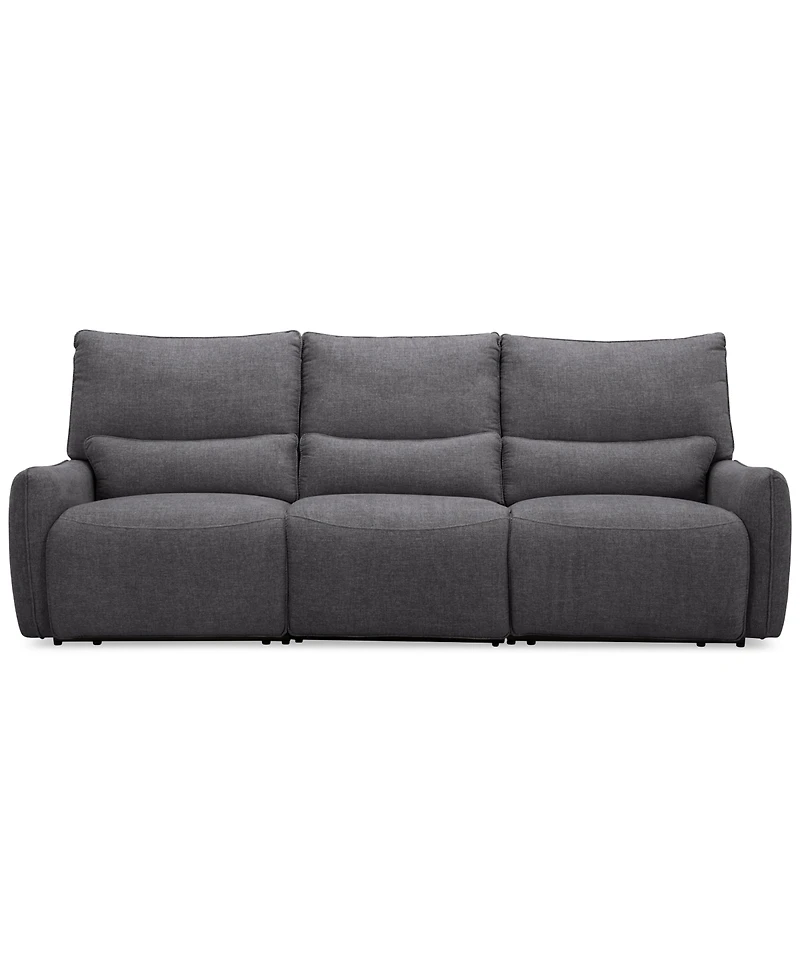 Olper 3-Pc. Fabric Zero Wall Sectional Power Motion Sofa, Created for Macy's