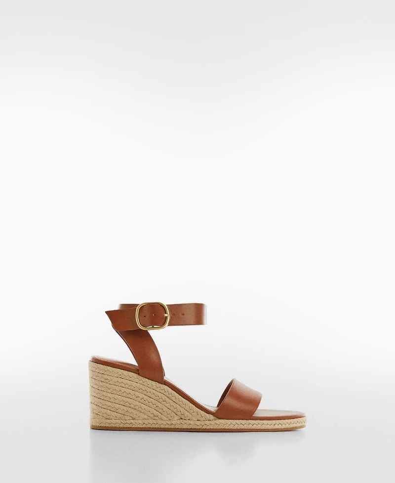 Mango Women's Wedge Buckle Sandals