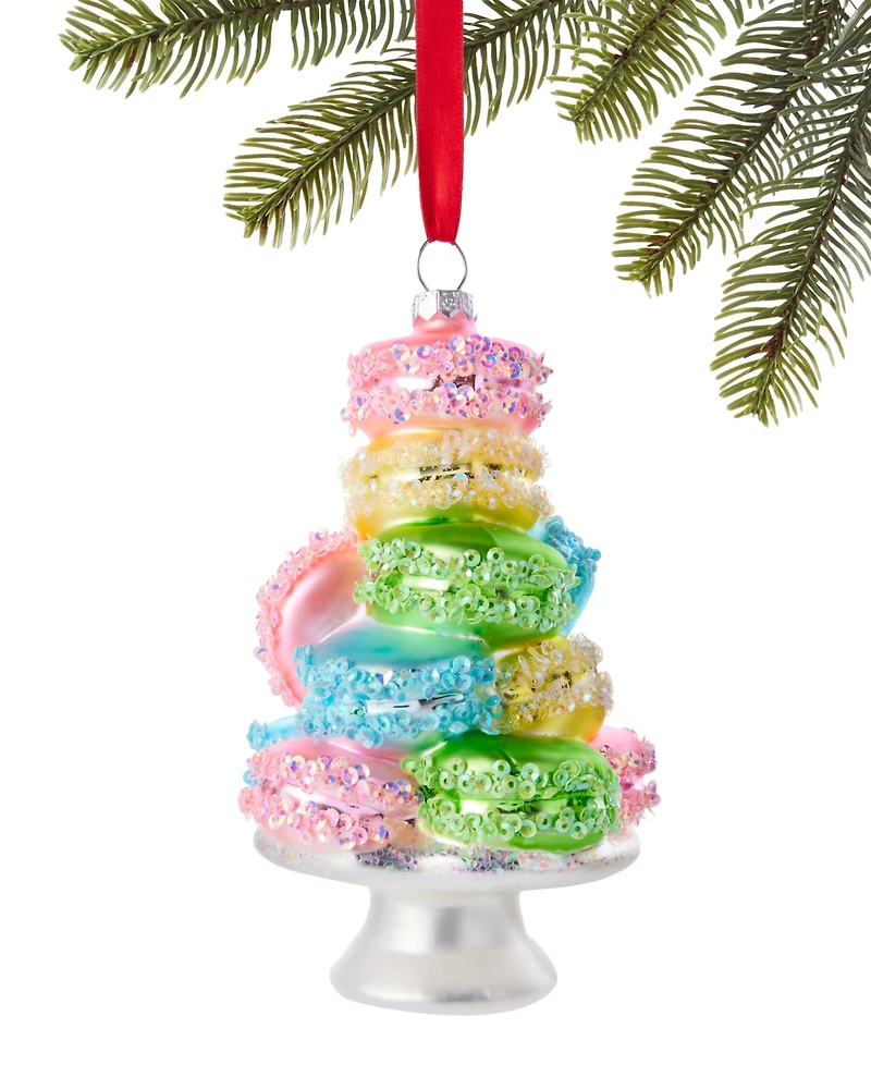 Holiday Lane Sweet Tooth Molded Glass Macaroon Ornament, Exclusively at Macy's