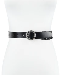 Tommy Hilfiger Women's Woven Leather Linked Casual Belt