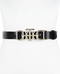 Tommy Hilfiger Women's Skinny Double Ended Horsebit Buckle Dress Casual Belt