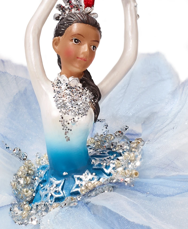 Holiday Lane Ballet Dancing African American Ballerina in Blue Ornament, Exclusively at Macy's