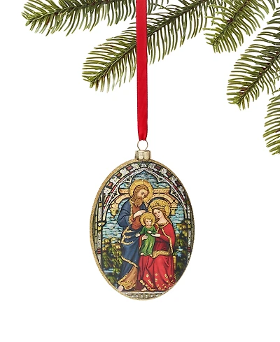 Holiday Lane Blessed Oval Holy Family Ornament, Exclusively at Macy's
