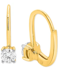 Forever Grown Diamonds Lab Diamond Leverback Earrings (1/2 ct. t.w.) Sterling Silver or 14K Gold-Plated