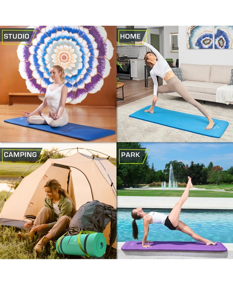 ProsourceFit Extra Thick Yoga and Pilates Mat with Sling