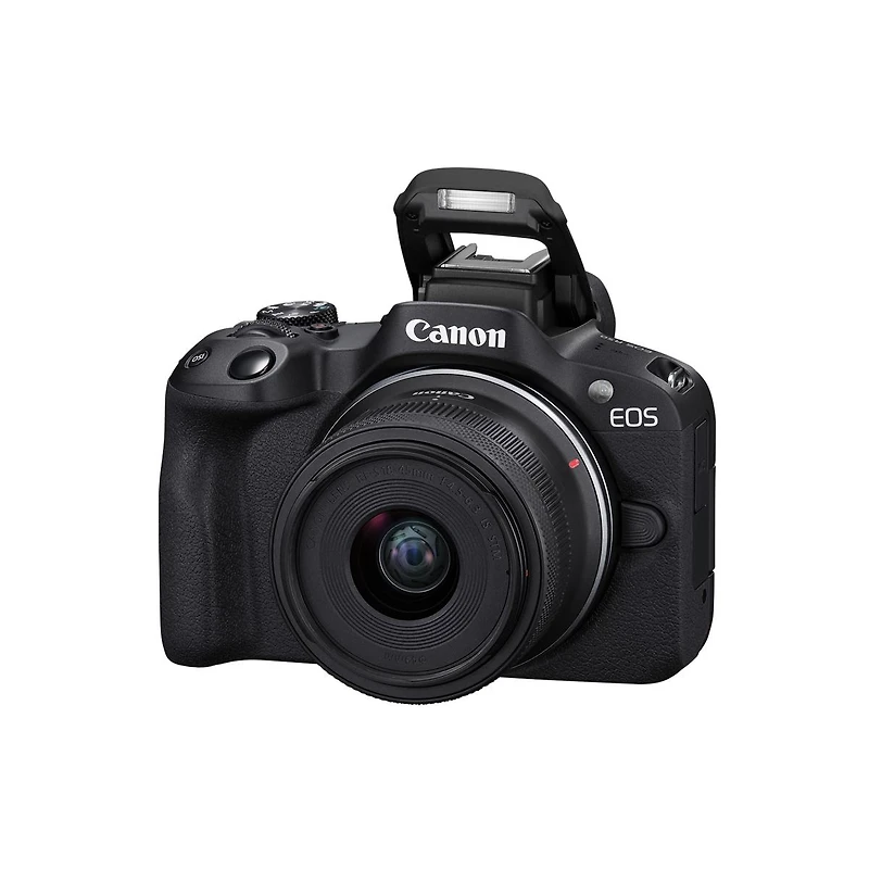 Canon Eos R50 Mirrorless Camera with Rf-s 18-45mm f/4.5-6.3 Is Stm and Rf-s 55-210mm f/5-7.1 Is Stm Lens, Black