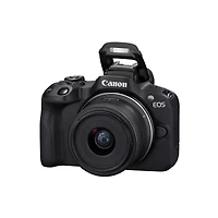 Canon Eos R50 Mirrorless Camera with Rf-s 18-45mm f/4.5-6.3 Is Stm and Rf-s 55-210mm f/5-7.1 Is Stm Lens, Black