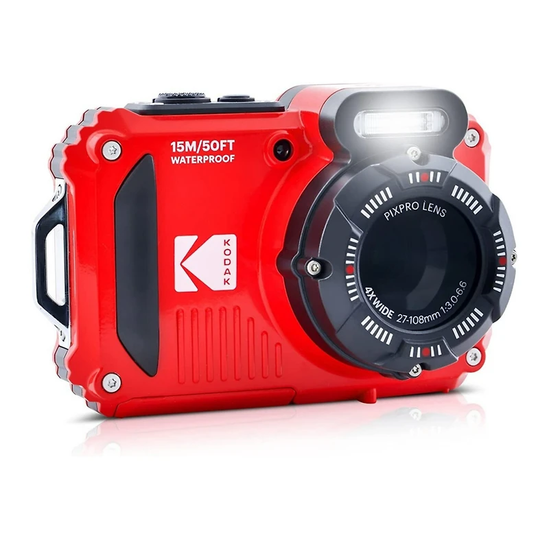 Kodak Pixpro WPZ2 16MP Full Hd Waterproof Rugged Digital Camera, Red