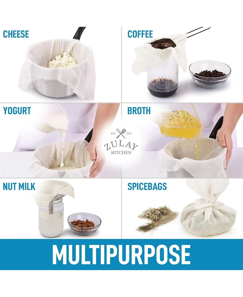 Zulay Kitchen Yard Food Grade Cheese Cloths