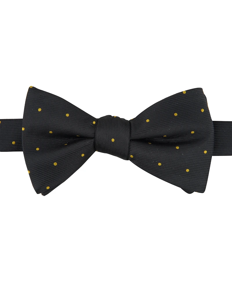 Tayion Collection Mens Black Dot Bow Tie