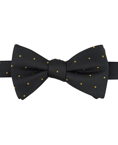 Tayion Collection Mens Black Dot Bow Tie