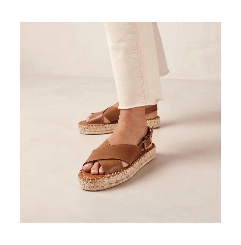 Alohas Women's Crossed Leather Sandals