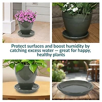 Outdoor/Indoor High-Fired Glazed Uv- and Frost-Resistant Ceramic Flower Pot Planter Saucers
